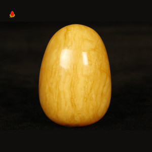 福济堂 天然无优化精品俄料蜜蜡 蜡质厚实墩重 牛鼻孔 挂坠手把件