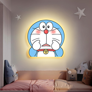 00雪天里的她淘宝卡通哆啦a梦装饰床头台灯儿童房ins卧室叮当猫可爱