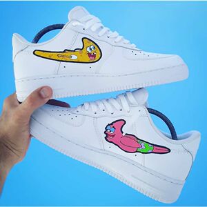 apc remake球鞋定制耐克af1空军一号nike海绵宝宝派大星手绘diy鞋