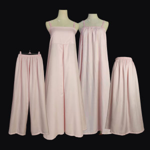 汉服衬裙衬裤 日常粉色防走光衬裙 宽松束裤脚中裤 定制尺寸包邮