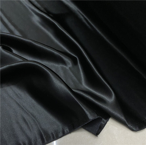 日本进口黑色缎面垂坠柔滑亲肤透气三醋酸布料设计师连衣裙面料