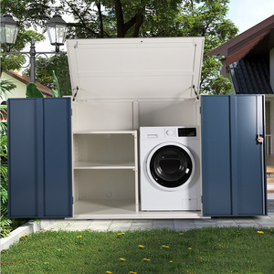 户外带锁防雨防晒洗衣机柜室外储物柜是台收纳柜车库工具杂物柜子