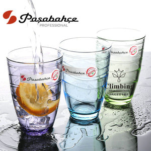 【6个价格】欧洲进口玻璃彩色透明水杯 耐热茶杯创意啤酒杯牛奶杯