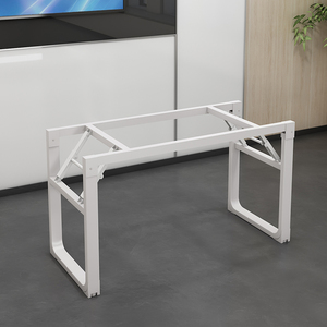 折叠桌架子长桌双层桌架铁架桌子腿单层桌腿简易餐桌白色支架包邮