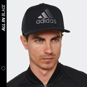 adidas平沿帽潮牌帽子男女嘻哈百搭街头遮阳棒球帽平檐帽纯黑武士