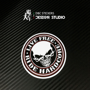 哈雷骷髅骑士 摩托车贴纸 改装贴纸 个性防水反光贴纸贴花 22