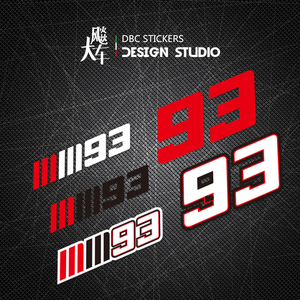 80259_9淘宝shoei x14 x12 z7 马奎斯 签名 93号头盔 镜片贴纸 竞技