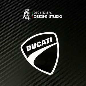 Ducati 杜卡迪 黑白版 头盔贴纸 个性摩托车贴纸 防水反光贴花 09