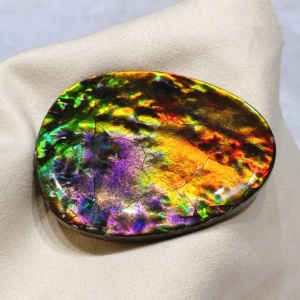 斑彩石吊坠天然加拿大斑彩石裸石宝石挂坠胸坠色彩艳丽流光溢彩