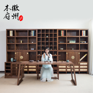 新中式写字桌古典画案老榆木古筝琴桌免漆仿古书画台实木禅意茶桌