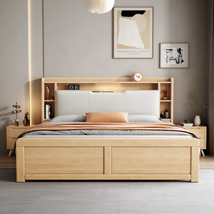 00惊淘拍案淘宝灵木巧智无床头床日式榻榻米储物床实木床架子抽屉