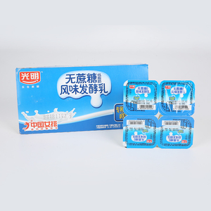 光明无蔗糖低脂肪风味发酵乳0糖酸奶牛奶100g*16杯泡沫箱加冰