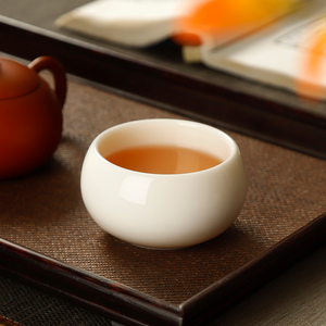 羊脂玉瓷主人杯品茗杯单杯女陶瓷小茶杯个人怀喝茶专用功夫茶具
