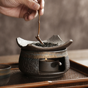 粗陶焙茶炉陶瓷烤茶炉醒茶器提香暖茶熏茶罐茶具配件茶道煮茶家用
