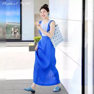 蓝色背带裙两件套夏显瘦三亚海边度假沙滩裙超仙泰国马代旅游拍照
