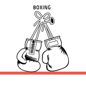 拳击手套boxing图案墙贴画运动拳馆背景壁画玻璃门镂空装饰墙贴纸