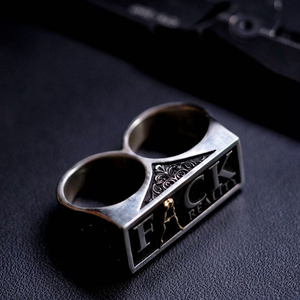 欲望车间原创设计专属手工做旧纯银饰订做礼物个性潮人指虎戒指