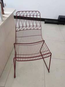 简约休闲居家椅时尚百搭金属椅家用铁线金属椅颜色可定制