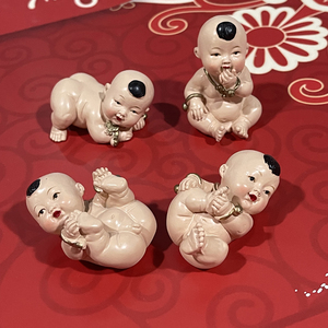 结婚安床早生贵子摆件求子助孕福娃喜庆压床娃娃一对新娘陪嫁套装