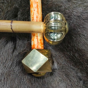 owenxiong淘宝齿轮壕杖骨朵金属锤狼牙棒简易防身兵器玩具大棒子大