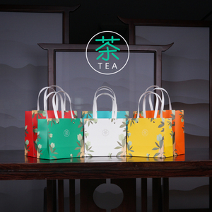 新款精美纸质手提袋茶叶罐礼盒手拎袋定制各种包装手提袋定制专版