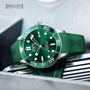bexei德国正品绿水鬼手表男机械表全自动十大品牌绿水怪男表