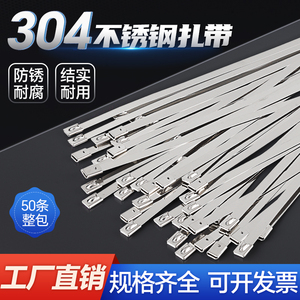 304不锈钢扎带自锁式4.6mm拉紧器户外捆绑强力金属扎丝抱箍拉紧器