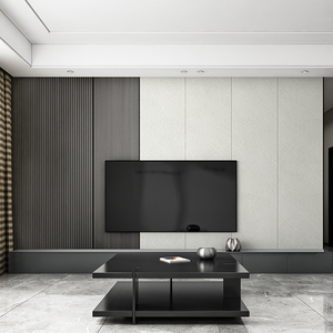 空谷居家2021新款定制护墙板硬包客厅现代轻奢电视墙背景墙硬包