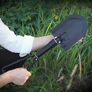 户外多功能大号工兵铲 钓鱼铁锹 汽车防身工具  德国野营折叠铲子