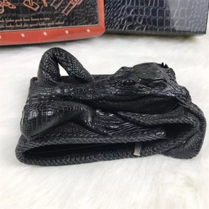 鳄鱼皮钱包男泰国真皮手工