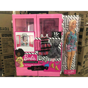 芭比娃娃玩具套装时尚梦幻衣橱女孩公主玩具衣服换装大礼盒