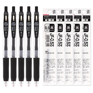 组合价 日本zebra斑马jj15中性笔芯jf-05替芯按动速干黑芯0.5mm