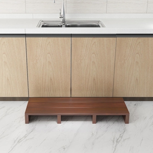 厨房增高垫脚台阶脚踏家用办公室凳脚垫静音儿童踩脚蹬凳实木防滑