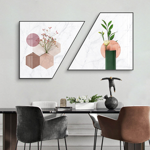 适合餐厅挂的画北欧风格装饰画现代简约饭厅挂画壁画背景墙轻奢风