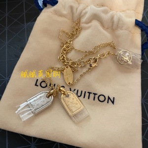 现货 腻腻英国代购 lv 路易威登 nanogram 金银双牌项链 m63141