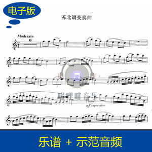【单簧管谱】苏北调变奏曲 单簧管曲谱 黑管独奏谱 赠示范 c0002
