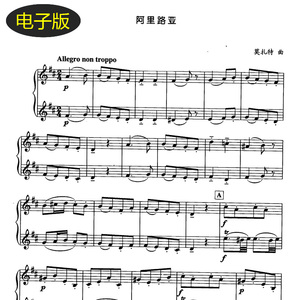 阿里路亚 莫扎特曲 单簧管二重奏谱 总谱 c1097