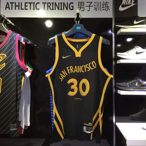 美版正品 勇士队30号斯蒂芬库里球衣curry男女背心篮球服城市版sw