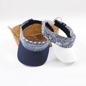 贵州蜡染运动帽子男夏款空顶帽休闲鸭舌帽无顶太阳帽女防晒遮阳帽