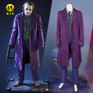希斯莱杰小丑男cos服西服外套c服动漫影视dc蝙蝠侠同款恐怖面具