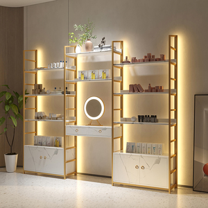 新款美发美甲店护肤品发光置物柜美容院产品收纳展示货架组合定制