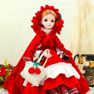 洛丽塔洋娃娃红色娃娃玩偶儿童智能公主60厘米小红帽换装女孩玩具