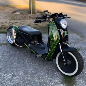 进口本田改装复古小龟50cc宽胎低趴自由摩托车男女省油代步踏板车