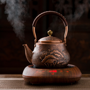 铜壶烧水壶家用纯铜纯手工紫铜养生壶泡茶烧水茶具仿古老茶壶礼品