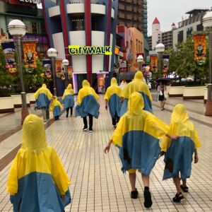 日本 USJ 环球影城 小黄人 bob熊 卡通 可爱 亲子 儿童 成人 雨衣