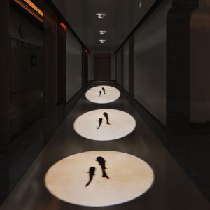 投影射灯玄关过道入户进门创意鱼投影嵌入筒灯背景墙壁装饰氛围灯