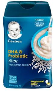 香港代购 美国嘉宝1段DHA大米婴儿高铁营养辅食进口宝宝米糊227g