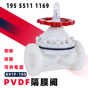 PVDF法兰隔膜阀塑料化工浓硫酸耐酸碱耐腐蚀工业溶液阀门G41F-10S