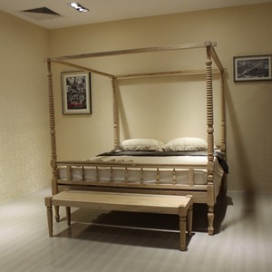 QAY家居东南亚架子床极美高端定制实木家具摩洛哥风格泰式四柱床