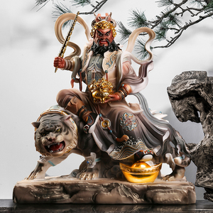 tb05299049淘宝铜骑虎财神赵公明摆件铜武财神爷黑虎玄坛赵元帅家居